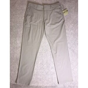 NWT SKYR Performance Pant Tricot Gray Slim Fit Dynasty Stretch Men's 36x32 Long